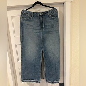 Wrangler Blue Denim Maxi Skirt